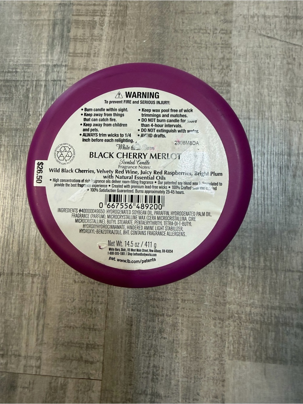 White Barn Bath & Body Works 3-Wick Candle Bundle Island Margarita Citrus Merlot - Picture 8 of 11
